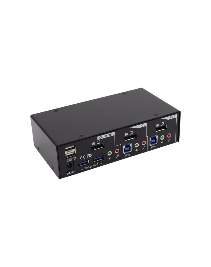 InLine - KVM- /Audio- /USB- Switch - USB - 2 x KVM/Audio/USB - 1 local user - Desktop (63622I) główny