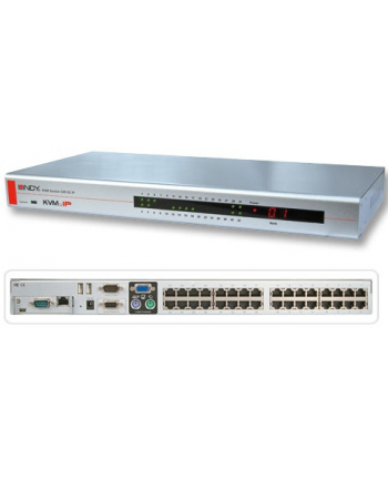 Lindy KVM CAT-32 IP Switch - KVM Switch - PS / 2, USB - CAT5 - 32 x KVM Port (s) - 1 Local User - Rack Mountable (39631)