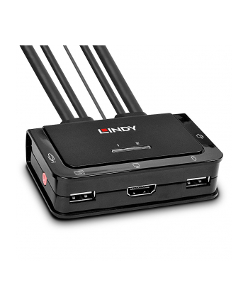 Lindy HDMI KVM Switch Compact USB 2.0 Audio 2 Port (42340)