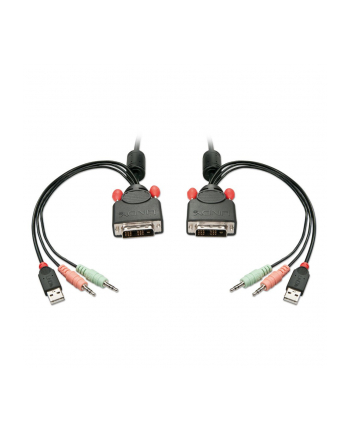 Lindy Compact 2 Port KVM Switch - KVM- /Audio- /USB- Switch - USB - 2 x KVM/Audio/USB - 1 local user - Desktop (42341)