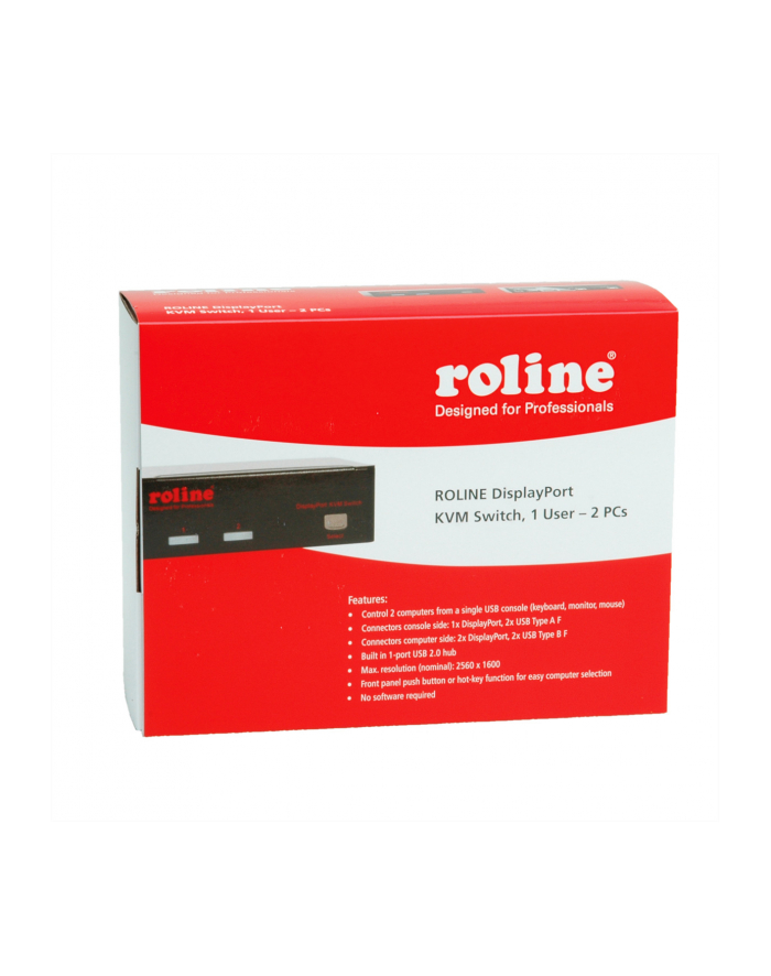 ROLINE Display Port USB 2.0 KVM Switch, 1 User - 2 PC (14.01.3327) główny