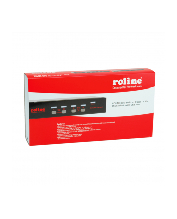 Secomp ROLINE KVM Switch,DP,USB,4 Ports,black (14.01.3329)