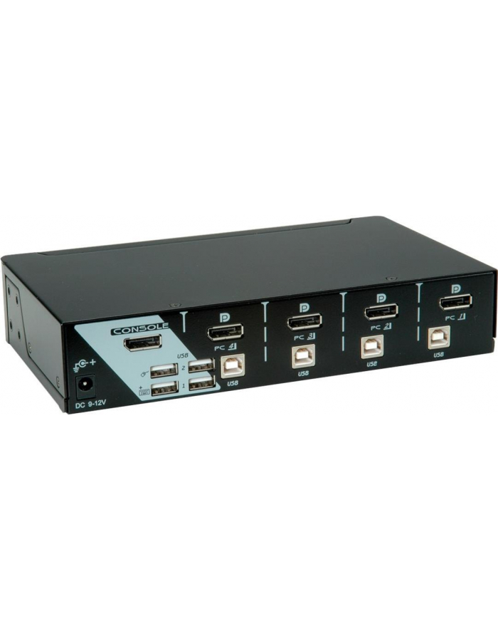 Secomp ROLINE KVM Switch,DP,USB,4 Ports,black (14.01.3329) główny