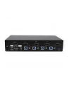 StarTech.com 4 Port DisplayPort KVM Switch With Built-in USB3.0 Hub - 4K - KVM / USB Switch - USB - 4 x KVM / Audio / USB + 3 x SuperSpeed ??USB - 1 Local User - Rack Mountable - AC 120/230 V DC 9 - 12 V (SV431DPU3A2) - nr 12