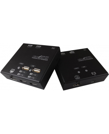 Value KVM extension via Cat.6 - HDMI - 4x USB 60m - 22 x 84 x 78 mm (14.99.3041)