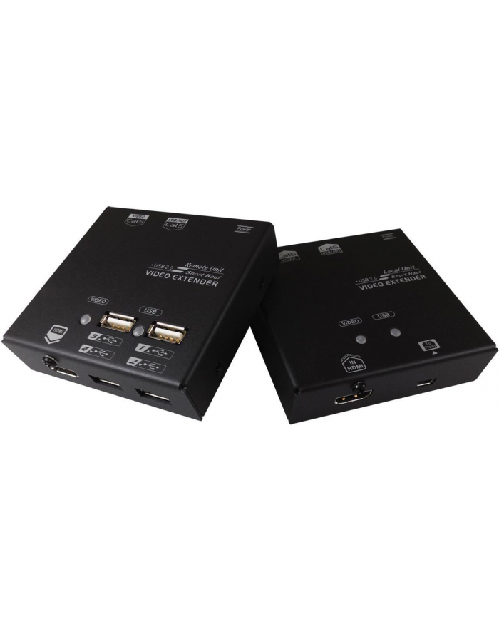 Value KVM extension via Cat.6 - HDMI - 4x USB 60m - 22 x 84 x 78 mm (14.99.3041) główny