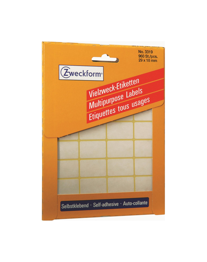 avery zweckform Mini etykiety w arkuszach do opisywania ręcznego, 29 x 18mm, białe, 960 sztuk główny