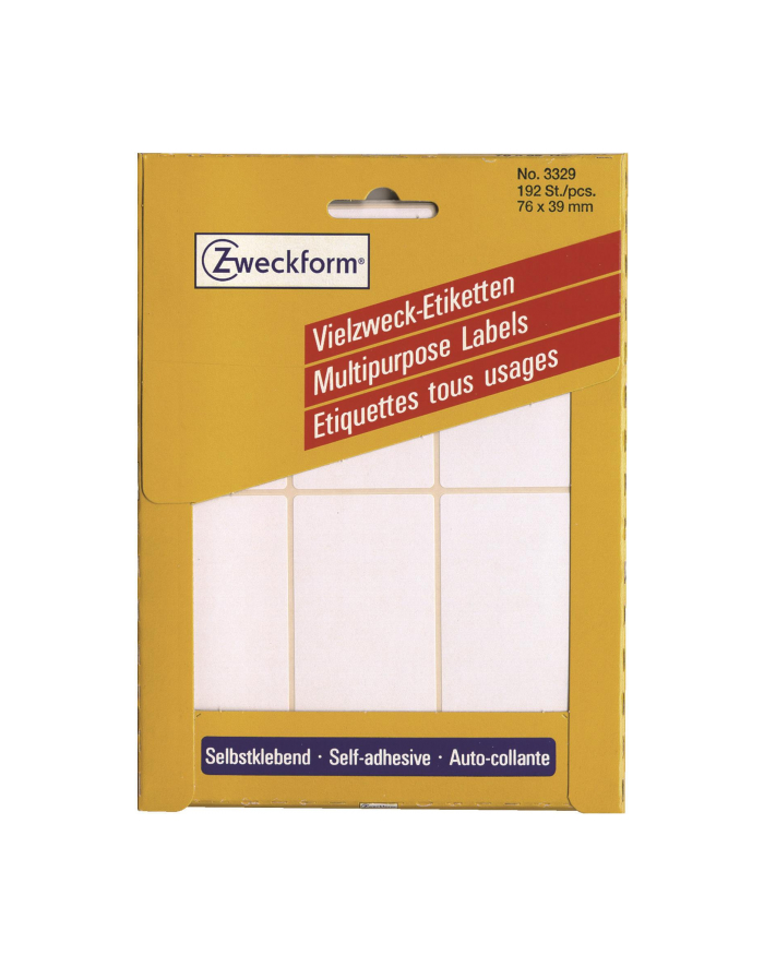 avery zweckform Mini etykiety w arkuszach do opisywania ręcznego, 76 x 39mm, białe, 192 sztuki główny