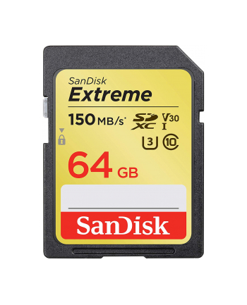 sandisk Karta pamięci Extreme SDXC 64GB 150/60 MB/s V30 UHS-I U3
