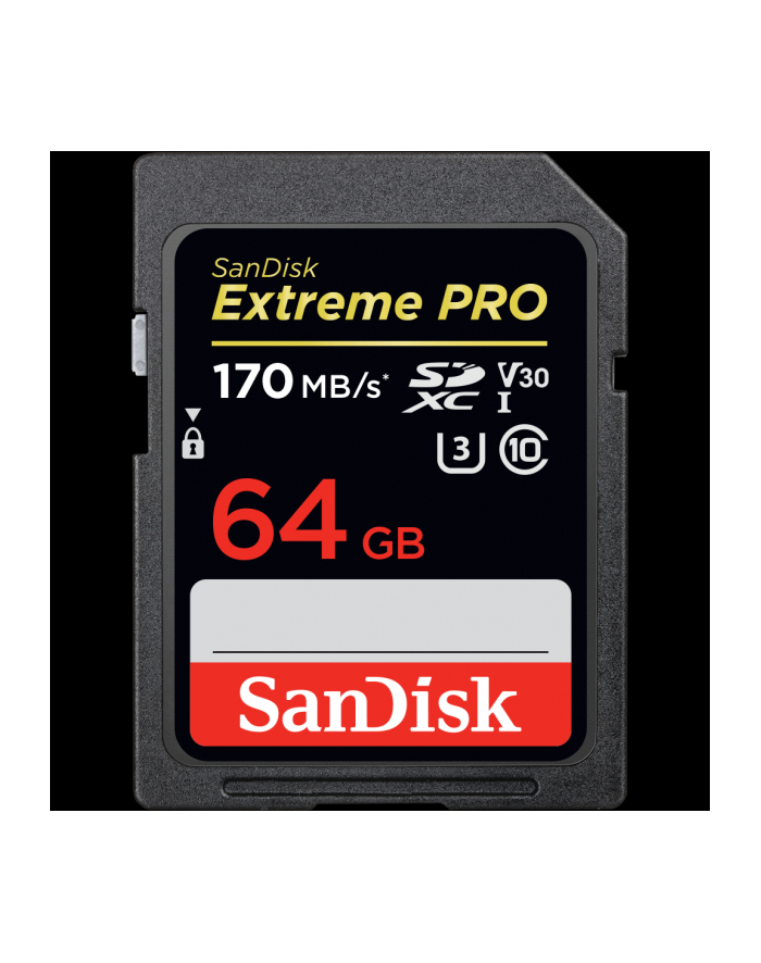 sandisk Karta pamięci Extreme Pro SDXC 64GB 170/90 MB/s V30 UHS-I U3 główny