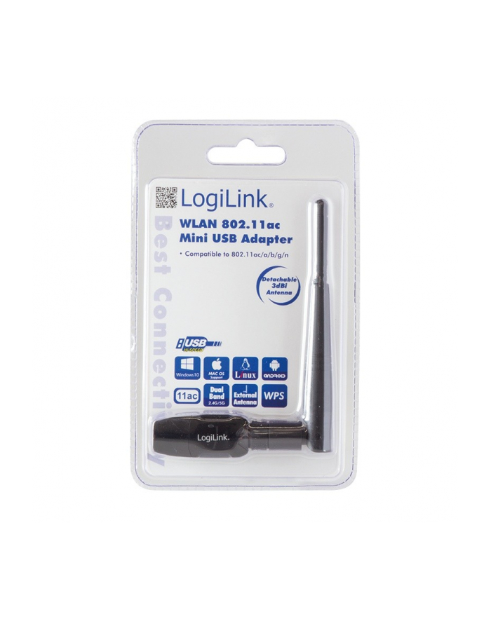 logilink Karta WLAN 802.11ac USB2.0, z anteną główny