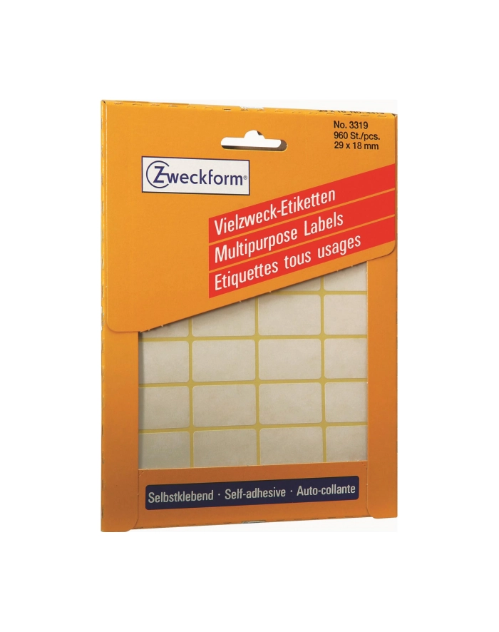 avery zweckform Mini etykiety w arkuszach do opisywania ręcznego, 29 x 18mm, białe, 960 sztuk główny