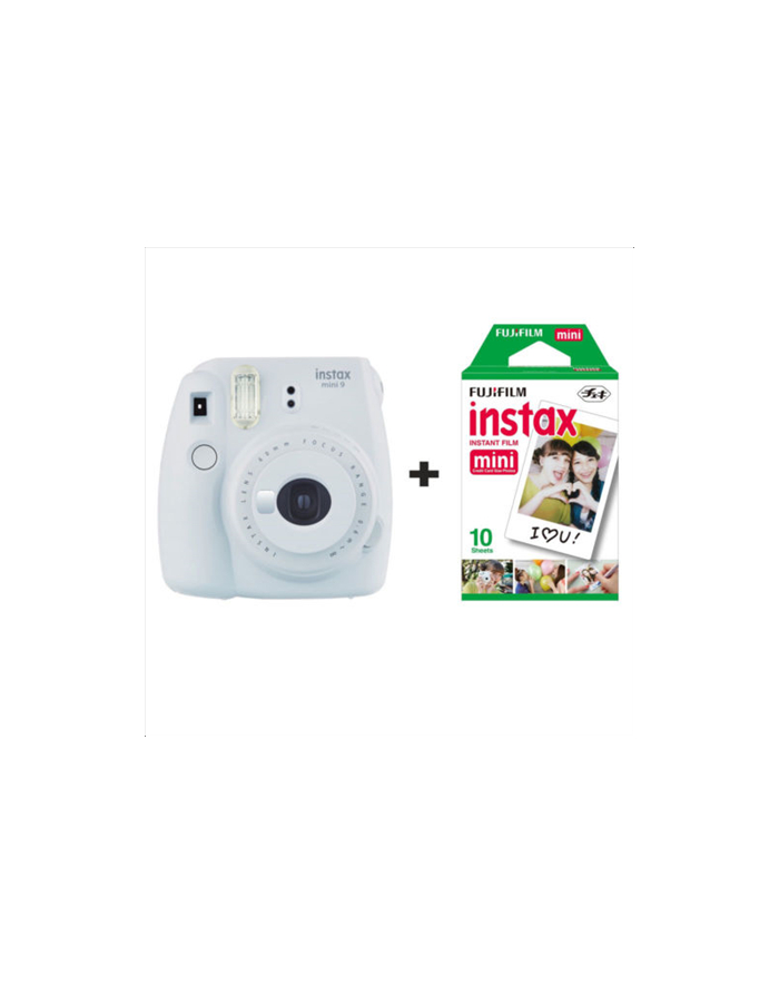 Fujifilm Instax Mini 9 + Instax mini glossy (10) Compact camera, Focus 0.6m - ∞, Smoky White główny