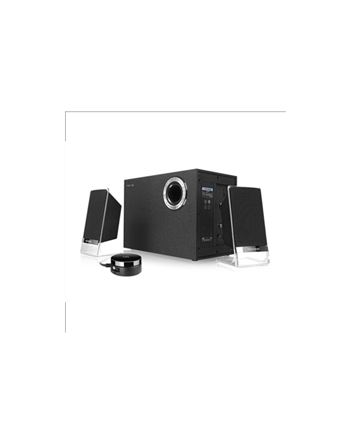 Microlab M-200BT Platinum 2.1 Speakers/ Bluetooth 4.0, NFC/ 50W RMS (12Wx2+26W)/ wired Remote Control with MP3 input & Headphone output/ Beautifully Crafted Wooden Subwoofer and Acrylic Satellites główny
