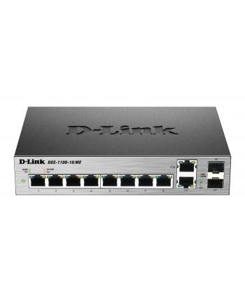 D-LINK DGS-1100-10/ME, 8-Port 10/100/1000Base-T ports + 2 combo 100/1000Base-T/SFP ports Metro Ethernet Switch, 802.3x Flow Control, Port Mirroring, IGMP Snooping, 802.1Q VLAN up to 32, VID range 1~4094, ISM Vlan, ACL, LoopBack detection, QoS, Bandwi