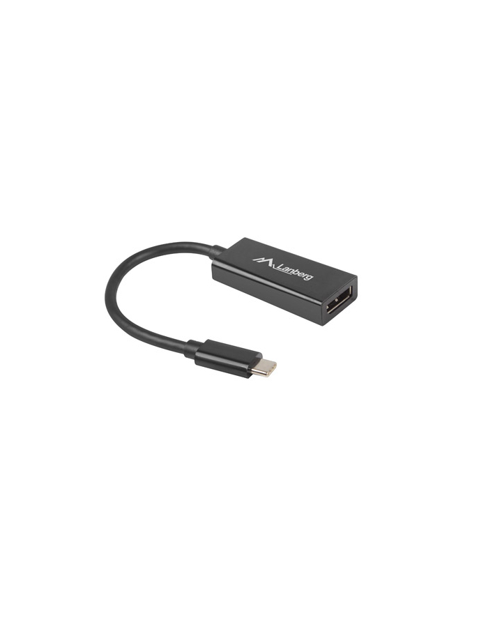lanberg Adapter USB CM - Displayport F 15cm czarny główny