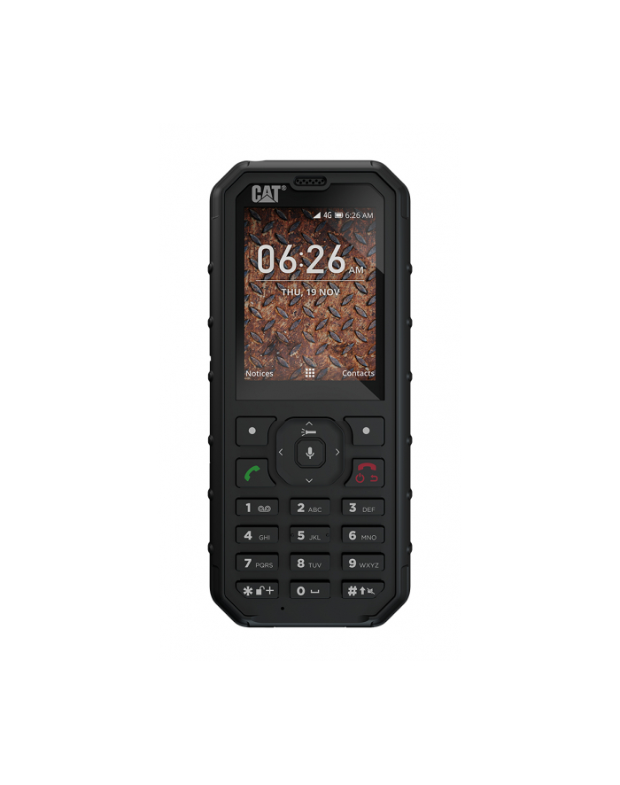 Caterpillar CAT B35 Outdoor Smartphone (Black) Dual SIM 2.4'' QVGA/1.1GHz/512/4GB RAM/KAI OS2.5/microSD/microUSB,WiFi,4G,GPS, FM,BT główny