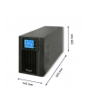 qoltec Zasilacz awaryjny UPS, on-line, czysta fala sinusoidalna, 1KVA, 800W, LCD, USB - nr 19