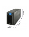 qoltec Zasilacz awaryjny UPS, on-line, czysta fala sinusoidalna, 3KVA, 2.4W, LCD, USB - nr 12