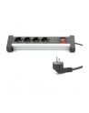 digitus Listwa zasilająca biurowa 45 stopni  4 gniazdowa, 2x USB (5V/2A) z możliwością obrotu o 290 stopni  aluminiowa HQ - nr 83