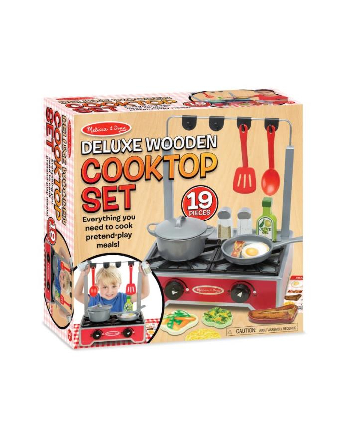 melissa & doug MELISSA Kuchnia drewniana Deluxe Wooden Cooktop set 19288 główny
