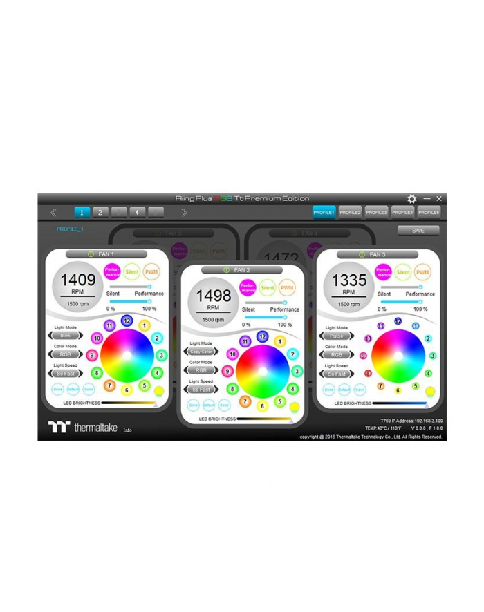 thermaltake Wentylator Riing 12 RGB Plus TT Premium Ed Single bez kontrolera główny