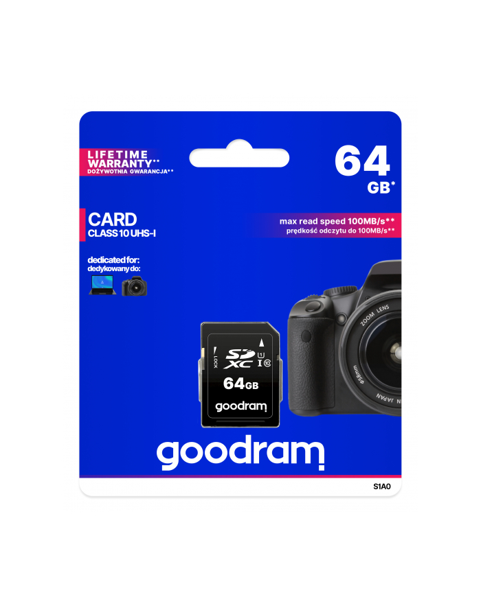 goodram Karta SD 64GB Class 10 UHS I główny