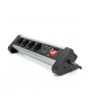 digitus Listwa zasilająca biurowa 45 stopni  4 gniazdowa, 2x USB (5V/2A) z możliwością obrotu o 290 stopni  aluminiowa HQ - nr 64