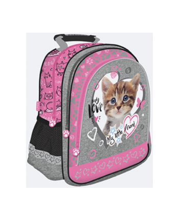 majewski Plecak szkolny 15 My Little Friend kot różowy