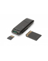 digitus Czytnik kart 2-portowy USB 2.0 HighSpeed SD/Micro SD, kompaktowy, czarny - nr 1