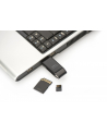 digitus Czytnik kart 2-portowy USB 2.0 HighSpeed SD/Micro SD, kompaktowy, czarny - nr 2