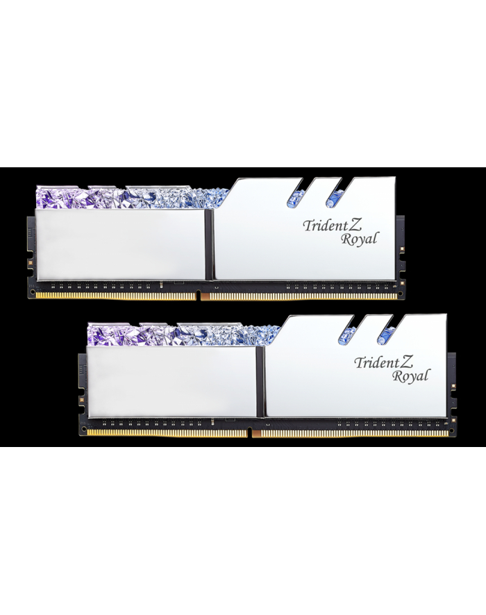 g.skill Pamięć do PC DDR4 32GB (2x16GB) TridentZ Royal RGB DDR4  3200MHz CL16 XMP2 srebrna główny