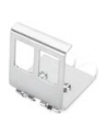 Adapter DIN na dwa moduły typu Keystone (2xKeystone) montaż pod kątem 45 stopni  metalowy - nr 12
