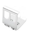 Adapter DIN na dwa moduły typu Keystone (2xKeystone) montaż pod kątem 45 stopni  metalowy - nr 6