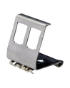 Adapter DIN na dwa moduły typu Keystone (2xKeystone) montaż pod kątem 45 stopni  metalowy - nr 9