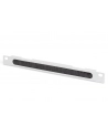 Organizer kablowy poziomy z przepustem szczotkowym 10 cali (254mm) 0.5U 22x254x12mm, szary (RAL 7035) - nr 11