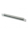 Organizer kablowy poziomy z przepustem szczotkowym 10 cali (254mm) 0.5U 22x254x12mm, szary (RAL 7035) - nr 16
