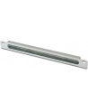 Organizer kablowy poziomy z przepustem szczotkowym 10 cali (254mm) 0.5U 22x254x12mm, szary (RAL 7035) - nr 22