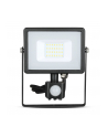 Naświetlacz LED VT-20-S 20W SMD czujnik PIR czujka Samsung Chip 6400K czarne szkło - nr 10