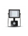 Naświetlacz LED VT-20-S 20W SMD czujnik PIR czujka Samsung Chip 6400K czarne szkło - nr 1