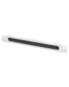 Organizer kablowy poziomy z przepustem szczotkowym 10 cali (254mm) 0.5U 22x254x12mm, szary (RAL 7035) - nr 19