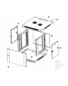 Szafka wisząca rack 9U 600x450 szara metalowe drzwi - nr 8