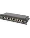 DIGITUS Patch panel 10'' 12-port. Kat.5e ekran 1U kompletny LSA, wspornik, szary - nr 11