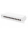 DIGITUS Patch panel 10'' 12-port. Kat.6 ekran 1U kompletny LSA, wspornik, szary - nr 24