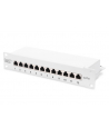 DIGITUS Patch panel 10'' 12-port. Kat.6 ekran 1U kompletny LSA, wspornik, szary - nr 29