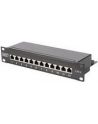 DIGITUS Patch panel 10'' 12-port. Kat.6 ekran 1U kompletny LSA, wspornik, szary - nr 7