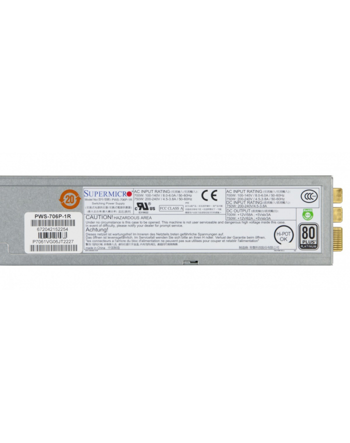 Supermicro PWS-706P-1R Power Supply główny