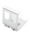 Adapter DIN na dwa moduły typu Keystone (2xKeystone) montaż pod kątem 45 stopni  metalowy - nr 11
