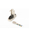 Wtyczka ekranowana RJ45 kat.6A do montażu AWG 22-27, 10 GBit Ethernet, PoE+ - nr 46