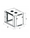 Szafka wisząca rack 12U 600x600 szara dwusekcyjna - nr 2